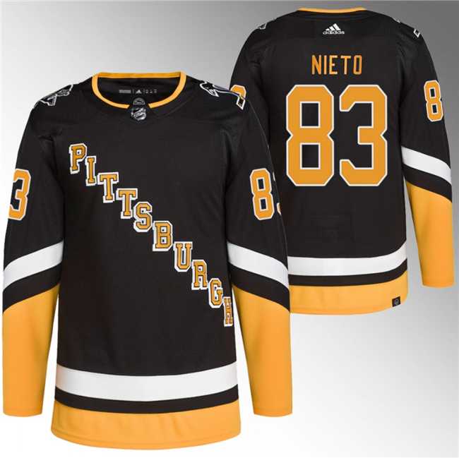 Mens Pittsburgh Penguins #83 Matt Nieto Black 2021-22 Alternate Primegreen Stitched Jersey->pittsburgh penguins->NHL Jersey